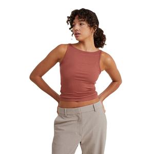 Camisetas sin Mangas para Mujer, Diseño Personalizado OEM, Ajustadas, de Verano, 100% Algodón Elástico, Ligeras y a la Moda, Gran Venta - Product Image 5