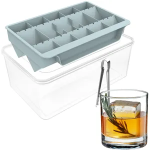 Custom Golden Supplier Flexible Bpa Free 15 Cube Very Large Square Usa Ice Cube Tray