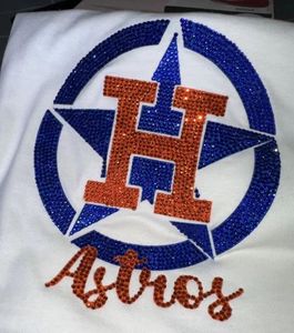 รูปลอกติดพลอยเทียมแบบสั่งทำสำหรับเสื้อยืดติดคริสตัล Ss10 Ss16ระยิบระยับฮูสตันพลอยเทียมลวดลายบนชิฟ - Product Image 3