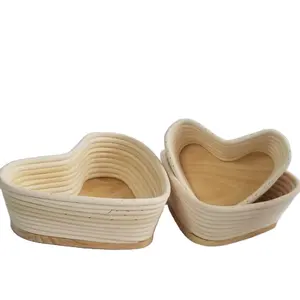 Rattan Bowl Backwerk zeug Brotform Fermentation Aufbewahrung skorb Back utensilien HERZ FORM BROT FORM