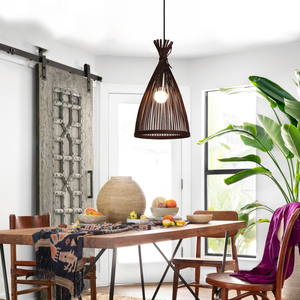 Wholesale Handwoven Bamboo Basket Pendant <b>Light</b> Traditional Craft Inspired Natural Ceiling Lamp for Home Decor OEM ODM - Product Image 6