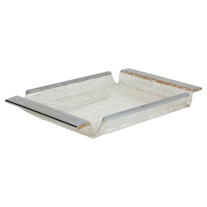 Bandeja de Almacenamiento Cuadrada de Metal con Acabado Pulido y Detalles de Madera para Uso en Mesa, Diseño Minimalista, Apta para Lavavajillas, de Una Sola Capa - Product Image 3