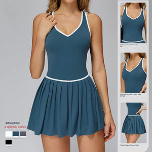 Vestido de Tenis Personalizado sin Mangas para Mujer, Elástico en 4 Direcciones, Secado Rápido, Absorbe la Humedad, Fabricante OEM - Product Image 2