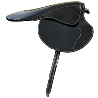 Selle d'équitation anglaise en cuir véritable, dernière conception, confortable et résistante, personnalisée pour la course hippique