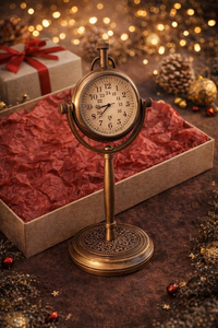 Retro Brown Finish Brass <b>Table</b> <b>Clock</b> Classic Desktop Timepiece Antique Style Office Home Decor - Product Image 5