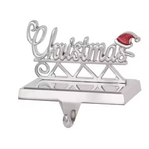 Rustic Decorative <b>Stocking</b> <b>Holder</b> Metal Design for Winter Holiday Decor - Product Image 4