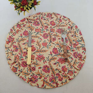 Manteles Individuales Modernos Reversibles con Estampado Floral, 100% Algodón, Desechables, Reutilizables, Color y Tamaño Personalizables, para Hogar, Bodas y Banquetes - Product Image 1