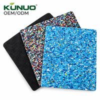 Tapis de sol en caoutchouc anti-vibration moderne, coloré, recyclé, insonorisant, sous-couche pour la protection des sols en bois dur et stratifiés