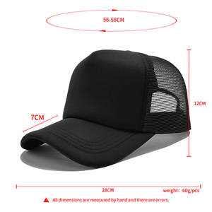 Trucker Cap With Custom Logo Embroidery 5 <b>Panel</b> Travel Sports Baseball Caps Mesh Men High Quality Plain Foam Blank Trucker Hat - Product Image 2