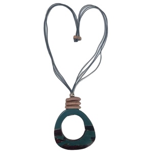 Collier pendentif en résine naturelle fait à la main Bijoux de style vintage de haute qualité de l'Inde Grands cadeaux - Product Image 1