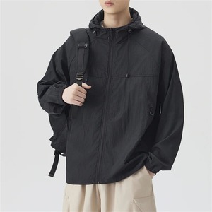 Men's Sun Protection Hooded <b>Jacket</b> <b>Lightweight</b> Breathable Oversized Zip Up Windbreaker Casual Outdoor <b>Summer</b> Hiking Fishing - Product Image 6