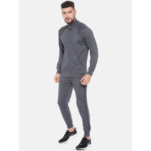 Conjunto deportivo de dos piezas para hombre, con cremallera, de forro polar, para gimnasio, fitness, entrenamiento, chándal para correr. - Product Image 2