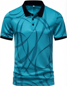 Camisa Ostriya para Hombre, con Bloques de Color, Estampado por Transferencia Térmica, Antiarrugas, Manga Corta, con Bolsillo, Informal, Tejida, Largo Regular, 100% 200g - Product Image 5