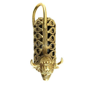 Escultura artística de Nandi sentado, tallada a mano en latón, para decoración del hogar. - Product Image 4