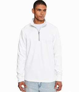 Sweat-shirt à capuche zippé blanc uni personnalisé OEM pour homme, en molleton de coton respirant et écologique à manches longues - Product Image 1