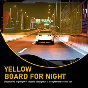 Yellow <b>Car</b> Windshield Glare Filter Film Heat Insulation <b>Sun</b> Block Privacy <b>Visor</b> for Night Driving - Product Image 3