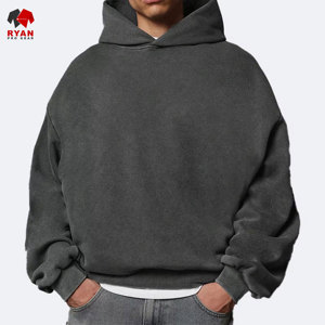เสื้อฮู้ดผ้าฟลีซคอตตอน 100% สวมใส่สบาย ระบายอากาศได้ดี สำหรับผู้ชาย พร้อมบริการพิมพ์โลโก้ตามสั่ง รับผลิตแบบ OEM ODM - Product Image 5