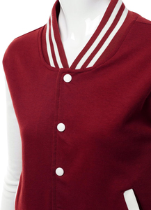 Customized Women's Knitted Varsity <b>Jacket</b> <b>Winter</b> Warm Lightweight Reversible Premium Quality Casual Style Button Wear Size Color - Product Image 6