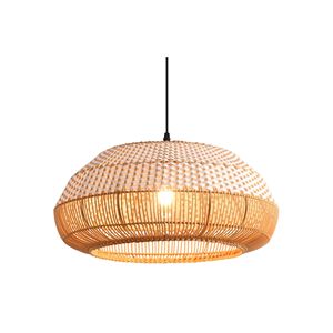 Lámpara Colgante de Bambú Hecha a Mano, Lámpara Tejida para Comedor, Sala de Estar, Cafetería, Decoración de Hotel - Product Image 4
