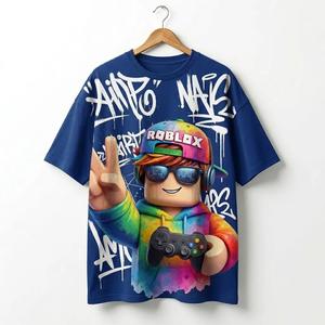Camiseta Oversize de Poliéster/Algodón Estampada Digitalmente de 200 Gramos para Moto y Ciclismo, Ajuste Holgado, Venta al por Mayor - Product Image 2