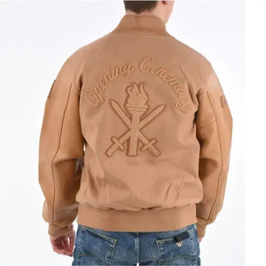 Wholesale Custom <b>Mens</b> Premium Wool Varsity <b>Jacket</b> Baseball College Letterman Embroidery Team Logo <b>Summer</b> Streetwear - Product Image 2