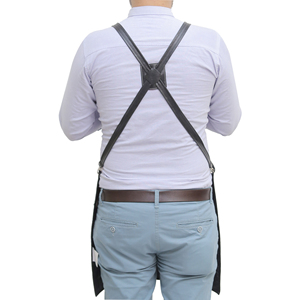 Delantal de cuero con múltiples bolsillos para barberos y peluqueros de mascotas, ropa de trabajo de estilo clásico - Product Image 2