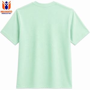 Camiseta Milvanto Industry 2026, Nueva Llegada, para Hombre, Color Verde Menta Sólido, Manga Corta, Cuello Redondo, Corte Regular, 100% Algodón, Transpirable - Product Image 2