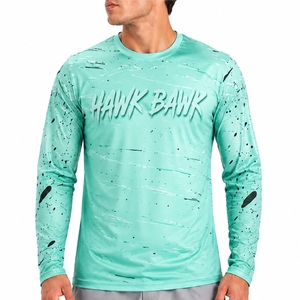Camisa de Pesca de Manga Larga para Hombre, Estilo Pesca al Aire Libre, Ajuste Cómodo, Diseño de Cuello Redondo, Comodidad Durante Todo el Día, Sensación Ligera y Activa - Product Image 1