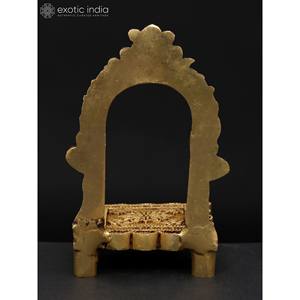 5 "petit trône de Kirtimukha en laiton fait à la main oeuvre de Sculpture indienne pour la maison et le temple fabriqué en Inde - Product Image 4