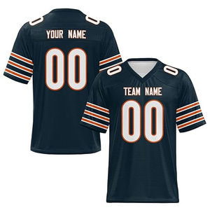 Camiseta de Fútbol Americano Personalizada para Hombre, Cuello en V, Manga Corta, Impresión Sublimada, Transpirable, Poliéster, Nombre y Número del Equipo - Product Image 5