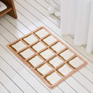 Alfombra de Baño Absorbente 100% Algodón, Alfombra de Baño de Lujo 100% Algodón, Alfombra de Baño Suave Tipo Spa - Product Image 1