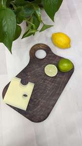 Tabla de Cortar de Madera de Acacia Sólida de Primera Calidad, Tabla para Preparar y Servir Alimentos, Ecológica, Antideslizante, Apta para Lavavajillas - Product Image 3