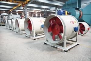 Ventilateur axial haute température AXP-8-8D à entraînement direct pour l'extraction de fumée dans les couloirs 0,55-37 kW, roulement à billes, 380 V, support OBM - Product Image 5