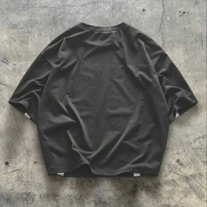 Camisetas de Hombre al por Mayor de Alta Calidad, de Algodón/Poliéster, Corte Regular, Cuello en V, Sin Mangas, Hombros Caídos, Estampado Digital, Estilo Vintage - Product Image 4