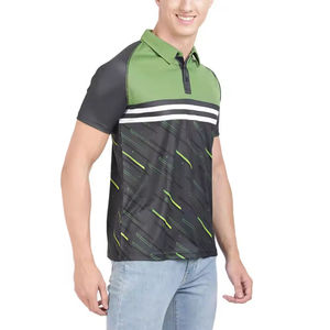 Chemises polo homme personnalisées avec logo, séchage rapide, décontractées, manches courtes, respirantes, sublimées sur mesure, en vente - Product Image 4
