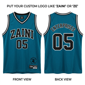 Camiseta de Baloncesto Unisex, 220g, Poliéster, Malla Bird Eye, Paneles Laterales Negros, Personalizada con Tela Tackle Twill y Pedrería, Transferencia Térmica, Corta - Product Image 1