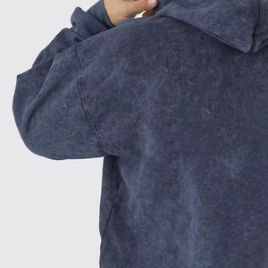Sudaderas con Capucha Bordadas con Efecto Ácido para Hombre, Venta al por Mayor, Último Diseño Vintage, Servicio OEM, Transpirables, 100% Algodón, con Bolsillo de Felpa - Product Image 6