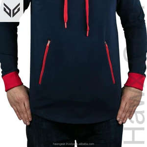 Sudaderas con capucha ligeras del fabricante para hombre, de color sólido cuello con capucha, teñido liso para la temporada de invierno, MOQ bajo - Product Image 3