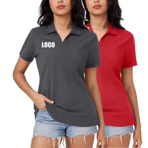 Chemises polo pour femmes, respirantes, séchage rapide, nouveau design, sur mesure, unies, décontractées, pour l'été. - Product Image 1