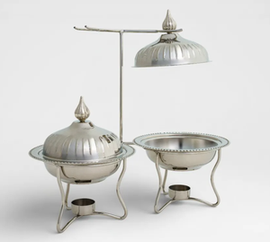 Modern Stainless Steel Buffet <b>Food</b> Warmer Set with Stand Lidded Casserole <b>Server</b> for Hotel Catering Dining Table - Product Image 3