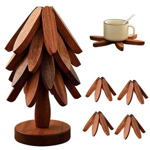 ชุดที่รองหม้อไม้ไผ่เผา |   งานฝีมือออกแบบแบบโมดูลาร์ 3 ชั้น |   ขายส่ง - Product Image 1