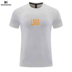 T-shirt surdimensionné en polyester tricoté pour homme, coupe décontractée, 180g, couleur unie, impression sérigraphique - Product Image 3