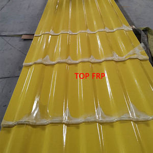 Échantillon gratuit Tuile de toit translucide en fibre de verre FRP à haute transmission lumineuse, design moderne, pour matériaux de construction - Product Image 4