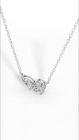 Elegante Collar de Lujo Toi Et Moi con Diamantes Cultivados en Laboratorio con Corte Oval y en Forma de Pera, Oro de 14K, Certificado IGI, para Bodas, Fiestas y Regalos