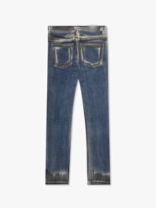 Jean en denim pour homme de haute qualité en coton, coupe skinny, taille mi-haute, effet vintage ciré, respirant, style streetwear Y2K, marque AM Street, Hiphop, OEM ODM - Product Image 3