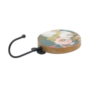 ตะขอแขวนเสื้อไม้เรซิ่นทรงกลมสำหรับตกแต่งจำนวนมากที่แขวนเสื้อลายดอกไม้หลากสีไม้แขวนเสื้อผ้าสำหรับเด็กหัตถกรรมอินเดียที่ทนทาน ah-09 - Product Image 6