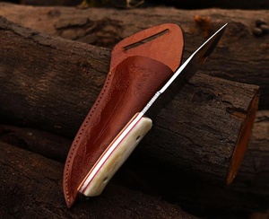 Couteau de chasse artisanal en acier inoxydable à lame fixe avec manche en os - Couteau de poche pour activités de plein air, bushcraft, survie, camping - Vente en gros par A&M ENTERPRISES - Product Image 2