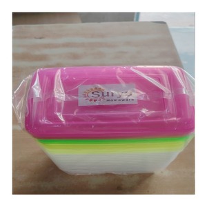 Transparent Rectangular Plastic Food Container with Airtight Lid BPA Free Reusable <b>Kitchen</b> <b>Storage</b> <b>Box</b> - Product Image 4