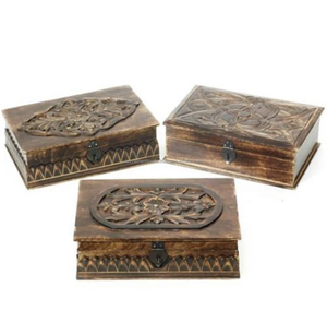 Boîte de rangement en bois avec couvercle, boîte en bois massif, boîte décorative de table, style rustique lisse, espace de rangement pour organiser les jouets - Product Image 1