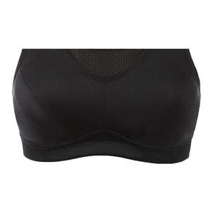 Sujetador deportivo sin espalda de alto soporte y transpirable para mujer con decoración de cristales para correr - Material de Spandex/Nylon de secado rápido - Product Image 4